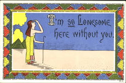 I'm So Lonesome Here Without You Postcard