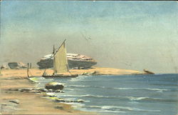 Sailboat at the Sandy Shore Postcard