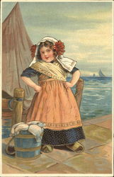 Little Girl Standing on a Pier Little Girl Standing on a Pier