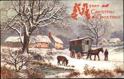 Merry Christmas Greetings Postcard