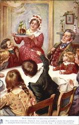 Bob Cratchit's Christmas Dinner Tuck's Oilette Series Postcard Postcard