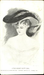 The Henry Hutt Girl Artist Signed Postcard Postcard