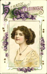 Hearty Greetings Postcard