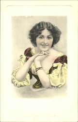 Woman in a yellow top Postcard