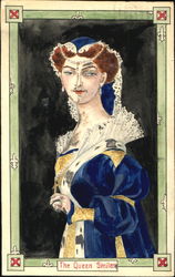 The Queen Smiles Postcard