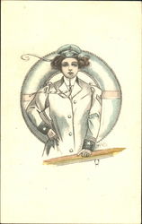 Military Officer Postcard