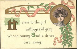 Headshot of a lady Postcard