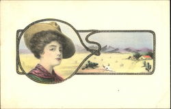 Turn of the Century Cowgirl Postcard