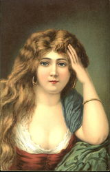 Portrait of a Young Woman Postcard