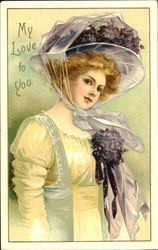 My Love To You Women Postcard Postcard