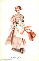 Country Girl Postcard