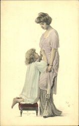 Mother and Daughter Postcard