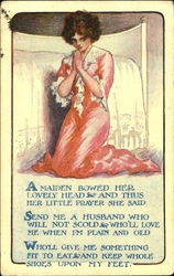 A woman praying Women Postcard Postcard