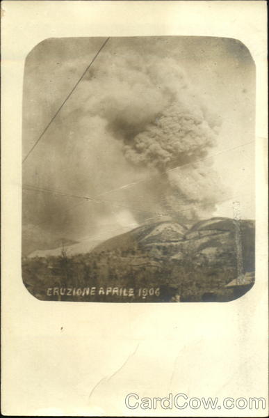 Volcano Eruption Cruzione Aprile 1906 Landscapes
