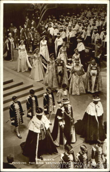 The Queen passing through Westminister Abbey Royalty