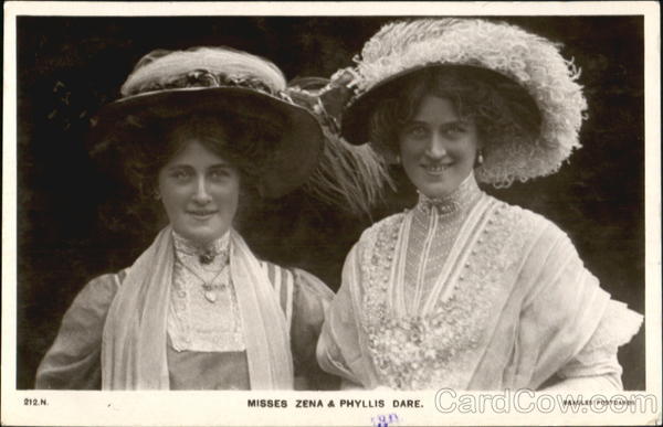 Misses Zena & Phyllis Dare Actresses