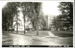 High School And Gym Ladysmith, WI Postcard Postcard