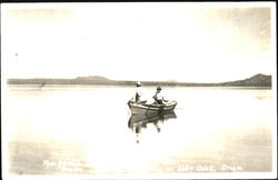 Two Men in a Boat, Lake Odell Postcard