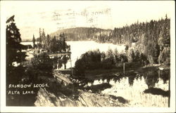 Rainbow Lodge Alta Lake Postcard