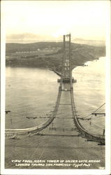 View From Marin Tower Of Golden Gate Bridge San Francisco, CA Postcard Postcard