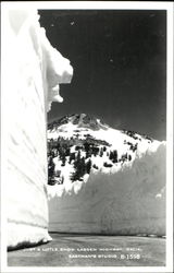 Just A Little Snow Lassen Highway California Postcard Postcard