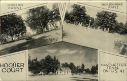 Hoosier Court, U. S. 41 Multi View Postcard