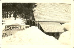 Summit Inn under the snow Postcard