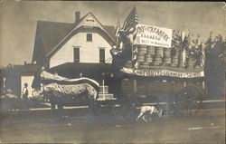 Canby Creamery Parade Float/Wagon Postcard