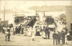 Excursion at Docks Postcard