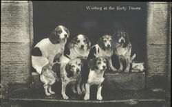 Waiting At The Early Doors Postcard