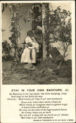 Stay In Your Own Backyard Postcard