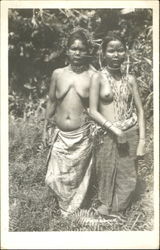 Nude Balinese Women in Traditional Dress Postcard