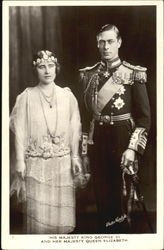 His Majesty King George VI And Her Majesty Queen Elizabeth Postcard