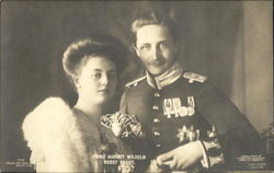 Prinz August Wilhelm Nebst Braut Postcard