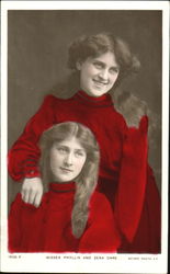 Misses Phyllis And Zena Dare Actresses Postcard Postcard