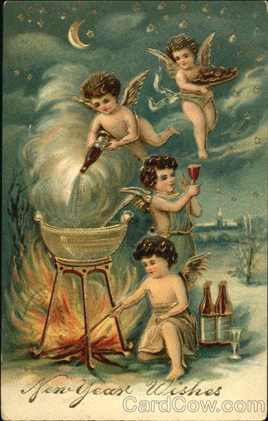 New Year Wishes Angels & Cherubs