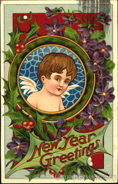 New Year Greetings Angels & Cherubs