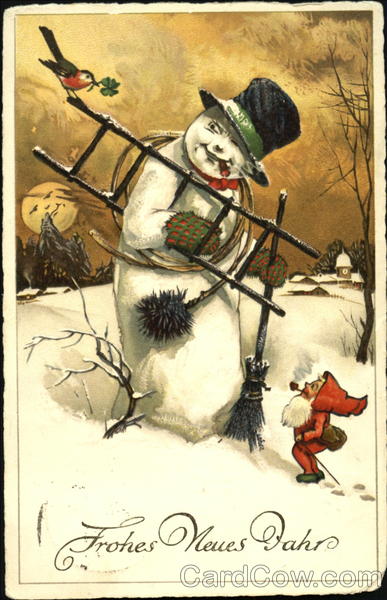 Frohes Neues Jahr Snowmen