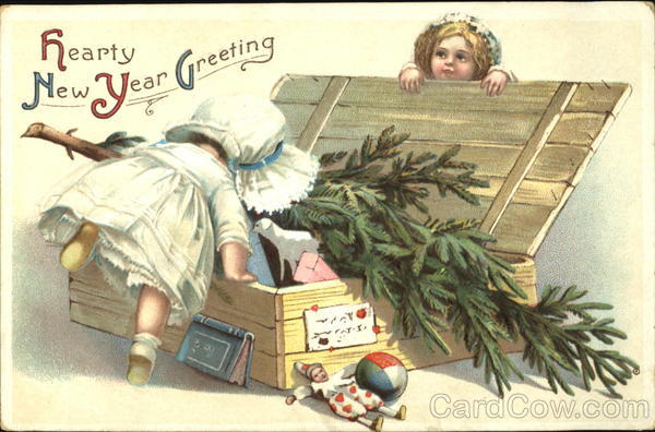 Hearty New Year Greeting Ellen Clapsaddle Children