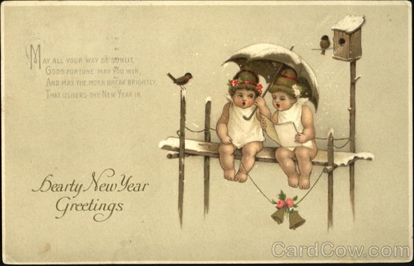 Hearty New Year Greetings Children