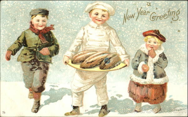 New Year Greeting Children