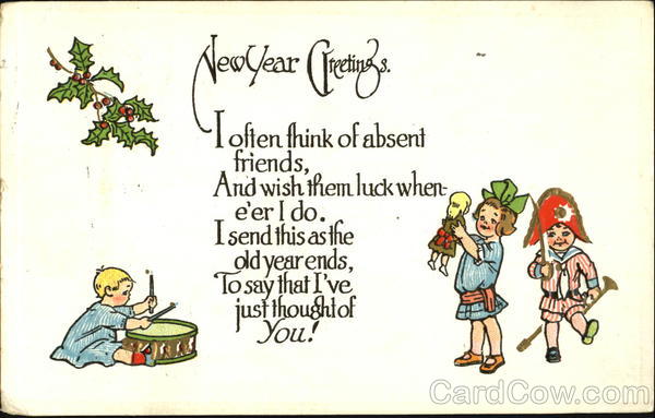 New Year Greetings Children