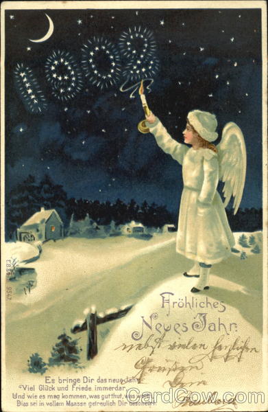 1902 Frohliches Neves Jahr Year Dates