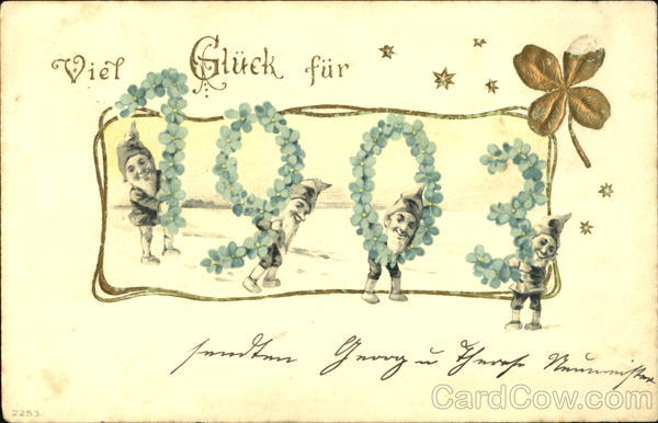 Viel Gluck Fur 1903 Year Dates