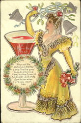 Woman New Year's Toast Woman New Year's Toast