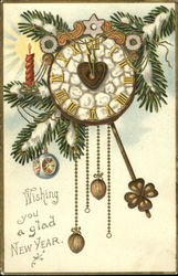 Wishing You A Glad New Year Postcard