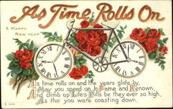 As Time Rolls On A Happy New Year Postcard