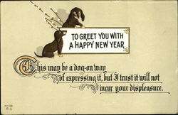 To Greet You With A Happy New Year Postcard