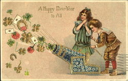 A Happy New Year To All Children Postcard Postcard