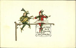 We Send You A Greeting This Glad New Year's Day Postcard